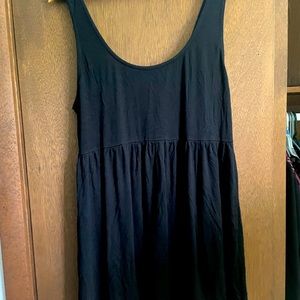 Black stretchy babydoll tank top Torrid